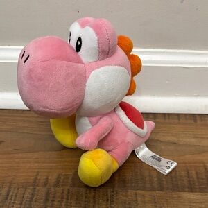 Vintage 2010 retro Super Mario Wii pink Yoshi toy stuffed animal plush 6 in